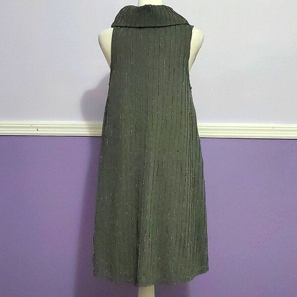 Spense Charcoal Shimmery Metallic Textured Cowl Neck Mini Dress Evening Party - Picture 7 of 10